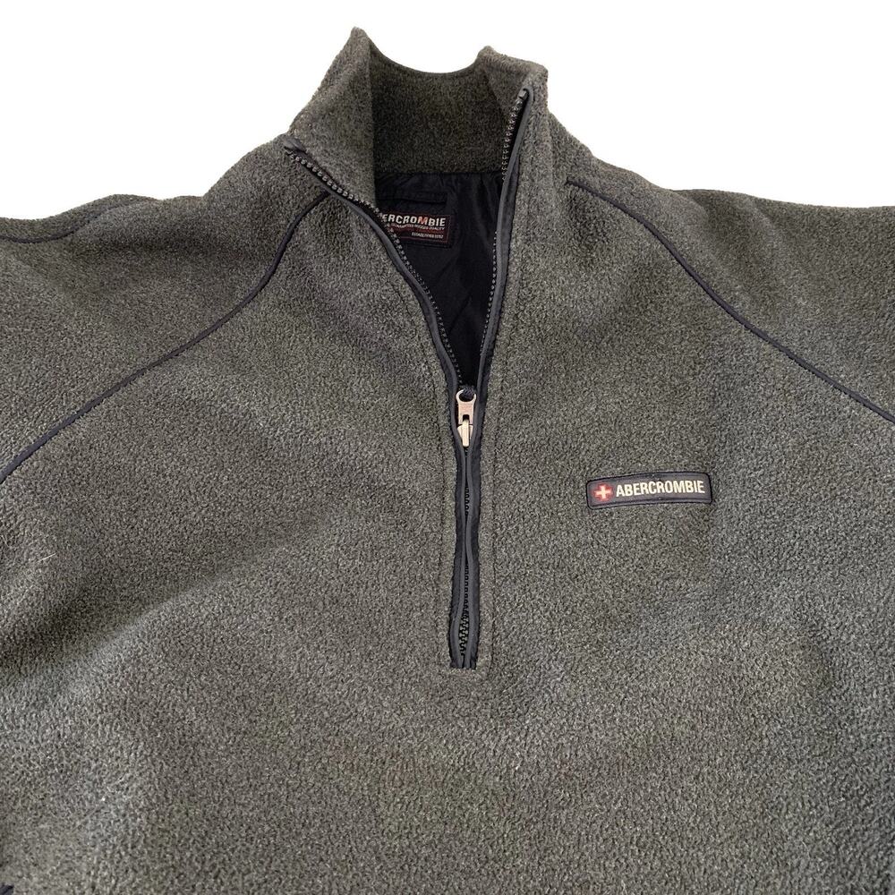 Vintage Abercrombie & Fitch Pullover Jacket Mens Large Fleece Lined Reversible - Picture 1 of 11